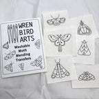 Moth Embroidery Transfers by Wrenbird Arts