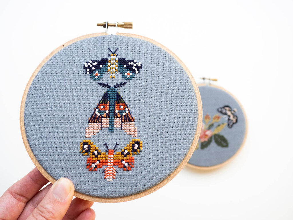 Moths cross stitch kit by Junebug and Darlin, view 6