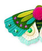 Blue Moth Felt Ornament Kit contents