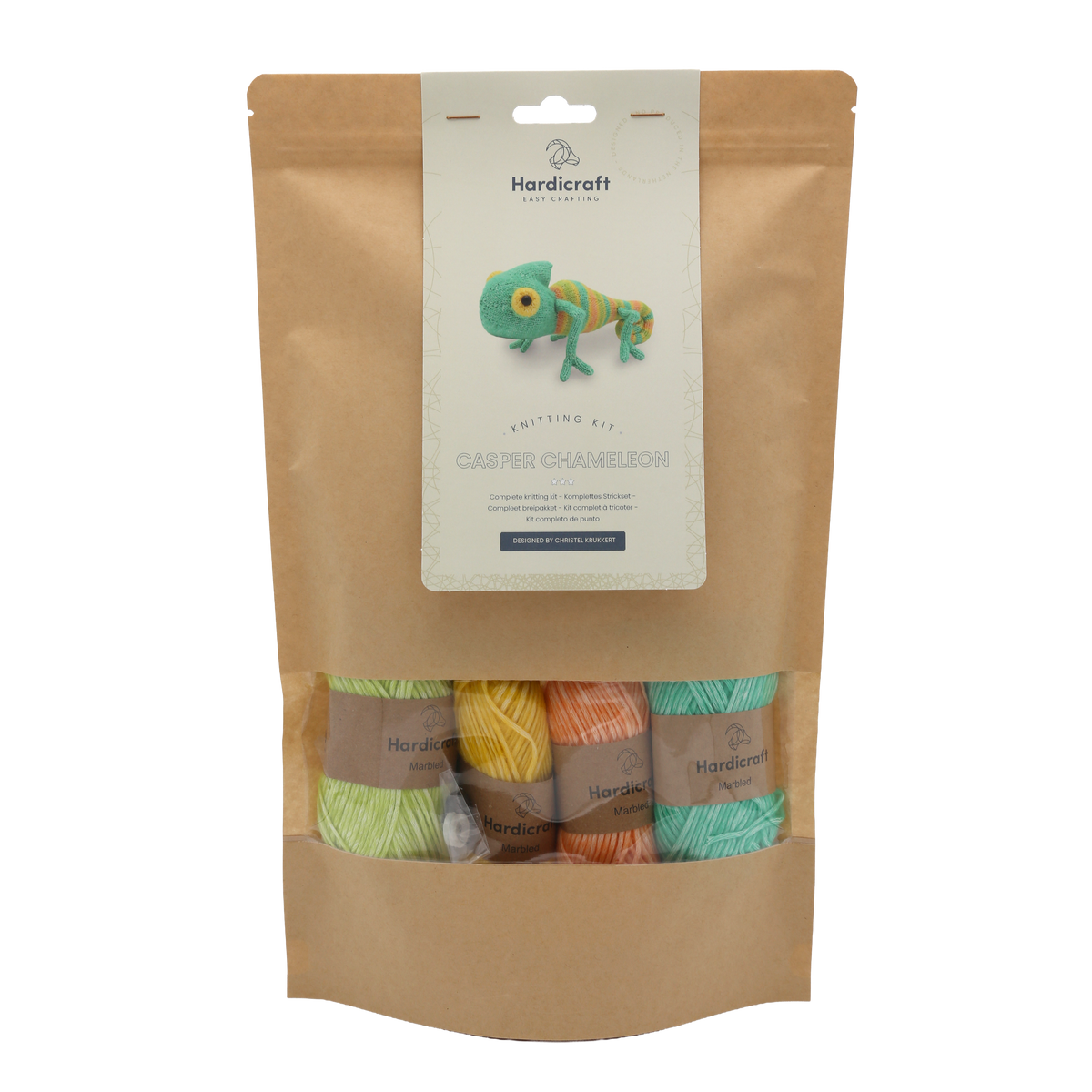 Casper Chameleon knitting kit from The Stitch
