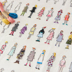 COSMO 100 Ladies pre-printed embroidery fabric panel by Lecien