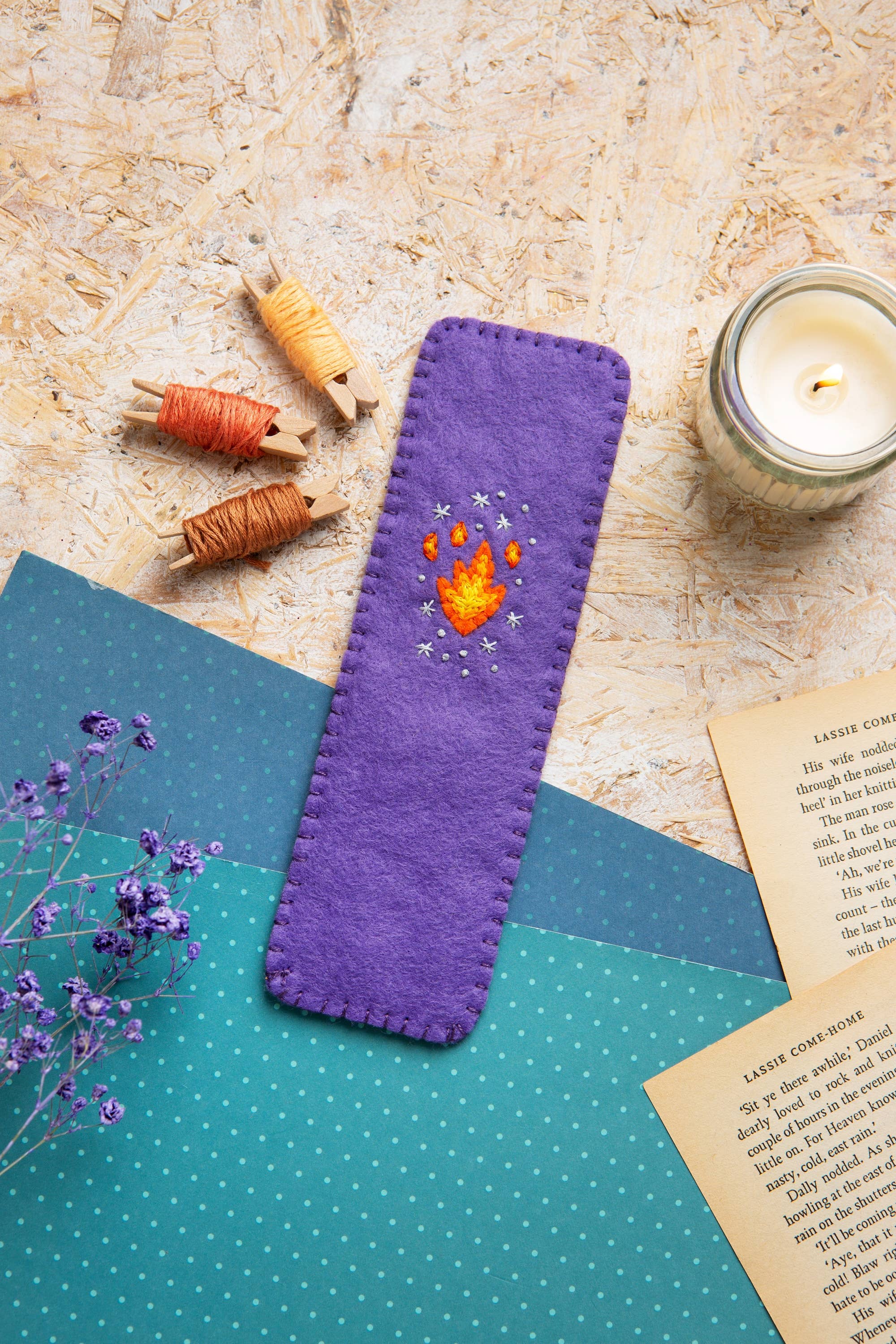 Dragon Bookmark felt craft kit box