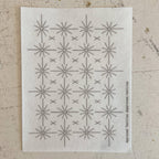 Stars stick and stitch embroidery transfers with star motifs for visible mending