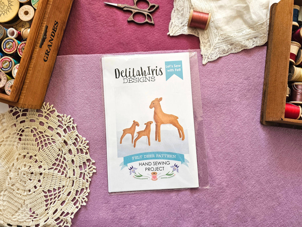 Felt Deer Sewing Pattern by DelilahIris