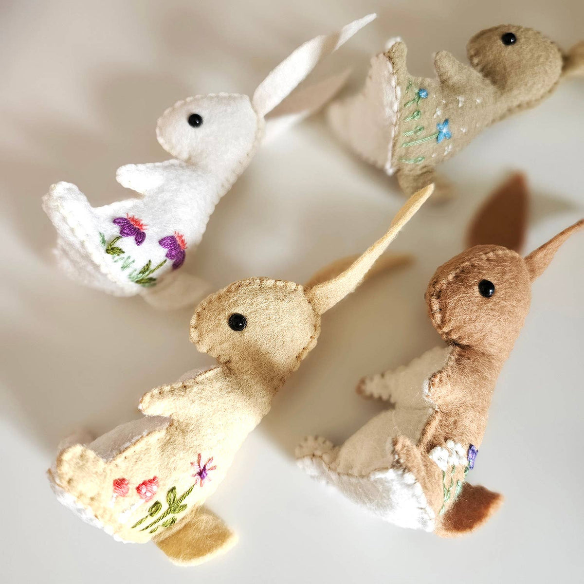 Embroidered Felt Bunny Sewing Kit by DelilahIris