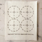 Eva Hesse inspired stick and stitch embroidery transfers with interconnected line patterns