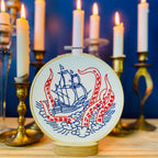 Kraken and Ship embroidery kit packaging