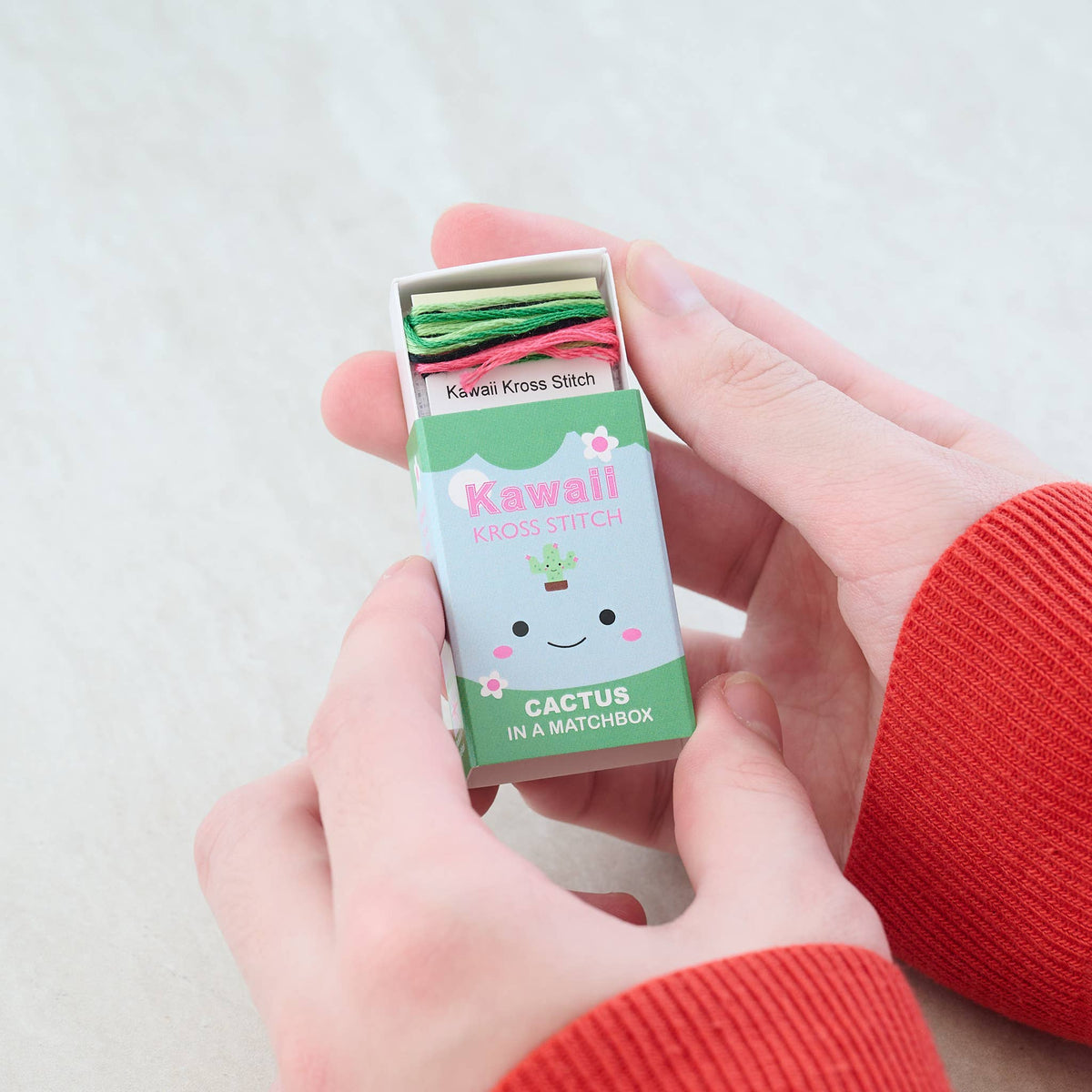 Kawaii Cactus mini cross stitch kit by Marvling Bros