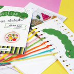 The All the Zest citrus design, 5.3 by 5 inches, stitched in 9 bright DMC shades