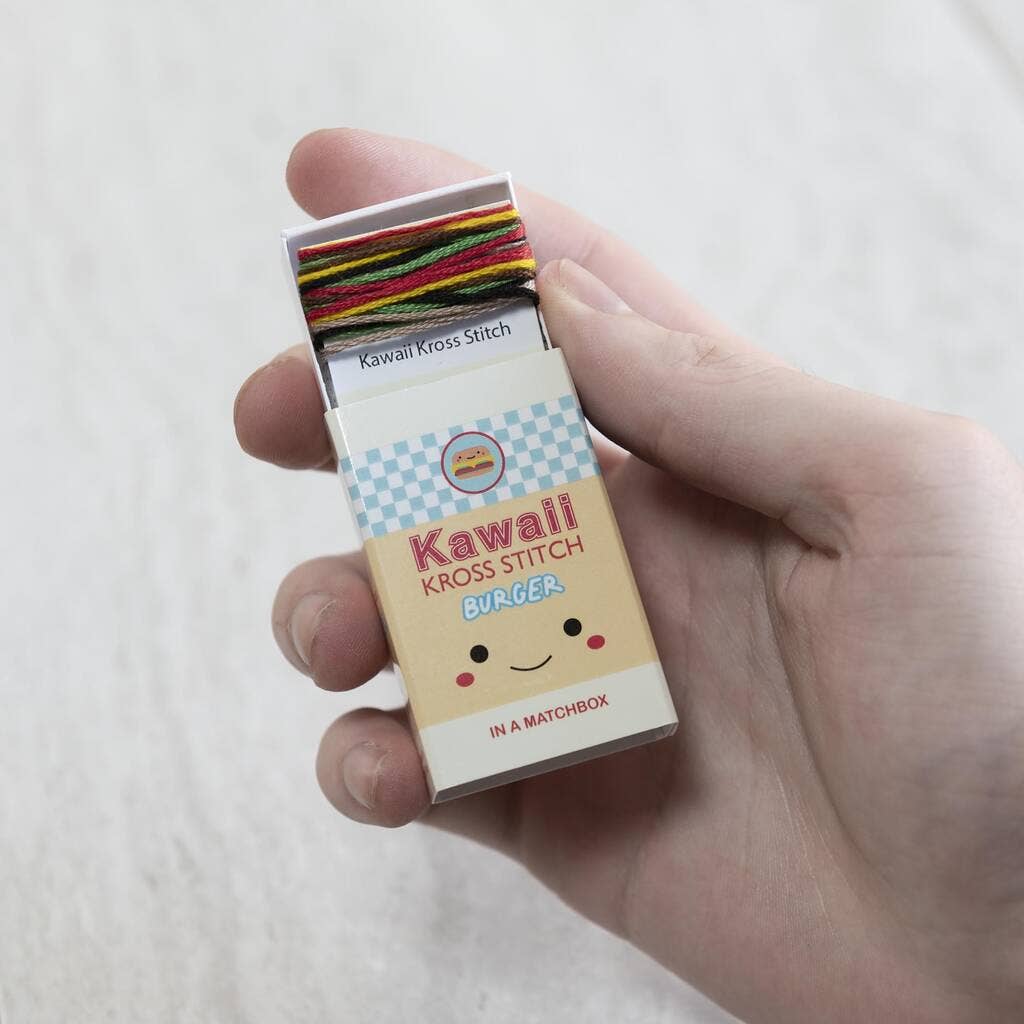 Kawaii Burger mini cross stitch kit by Marvling Bros
