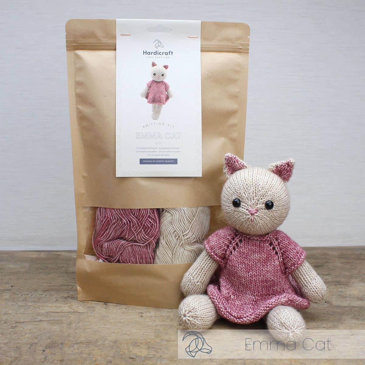 Emma Cat amigurumi knitting kit by Hardicraft