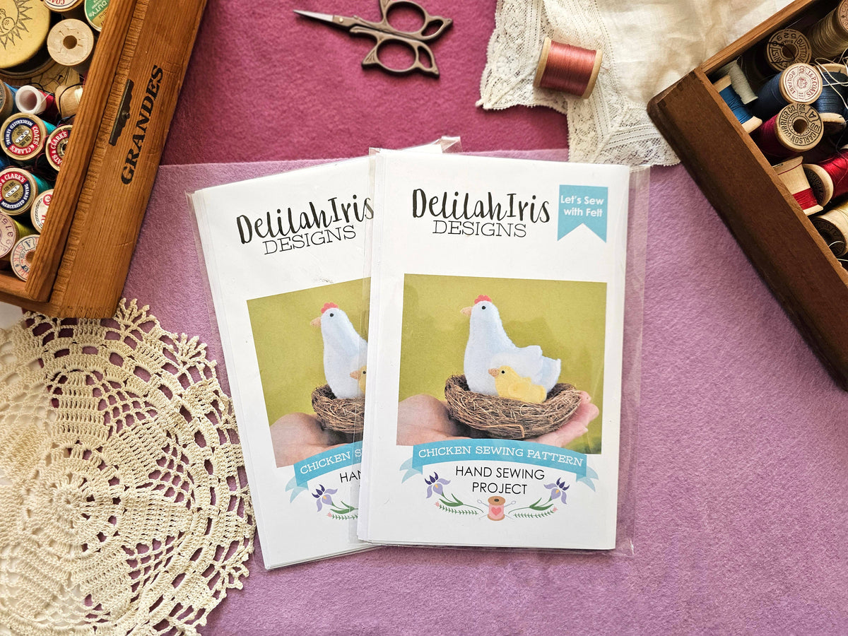 Felt Chicken Sewing Pattern by DelilahIris