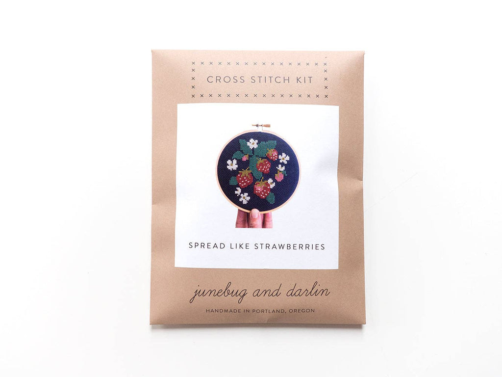 Spread Like Strawberries cross stitch kit by Junebug and Darlin, view 5