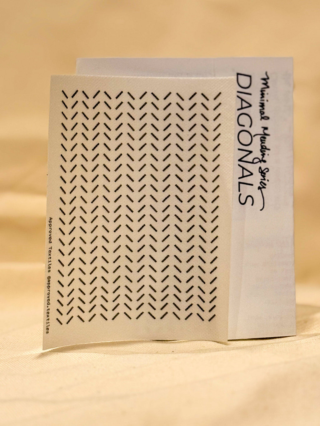 Diagonals minimal mending patterns for patching denim, jackets and worn clothing
