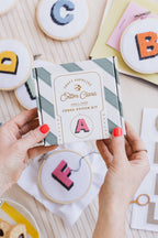 Drop Shadow Monogram Cross Stitch Kit by Cotton Clara