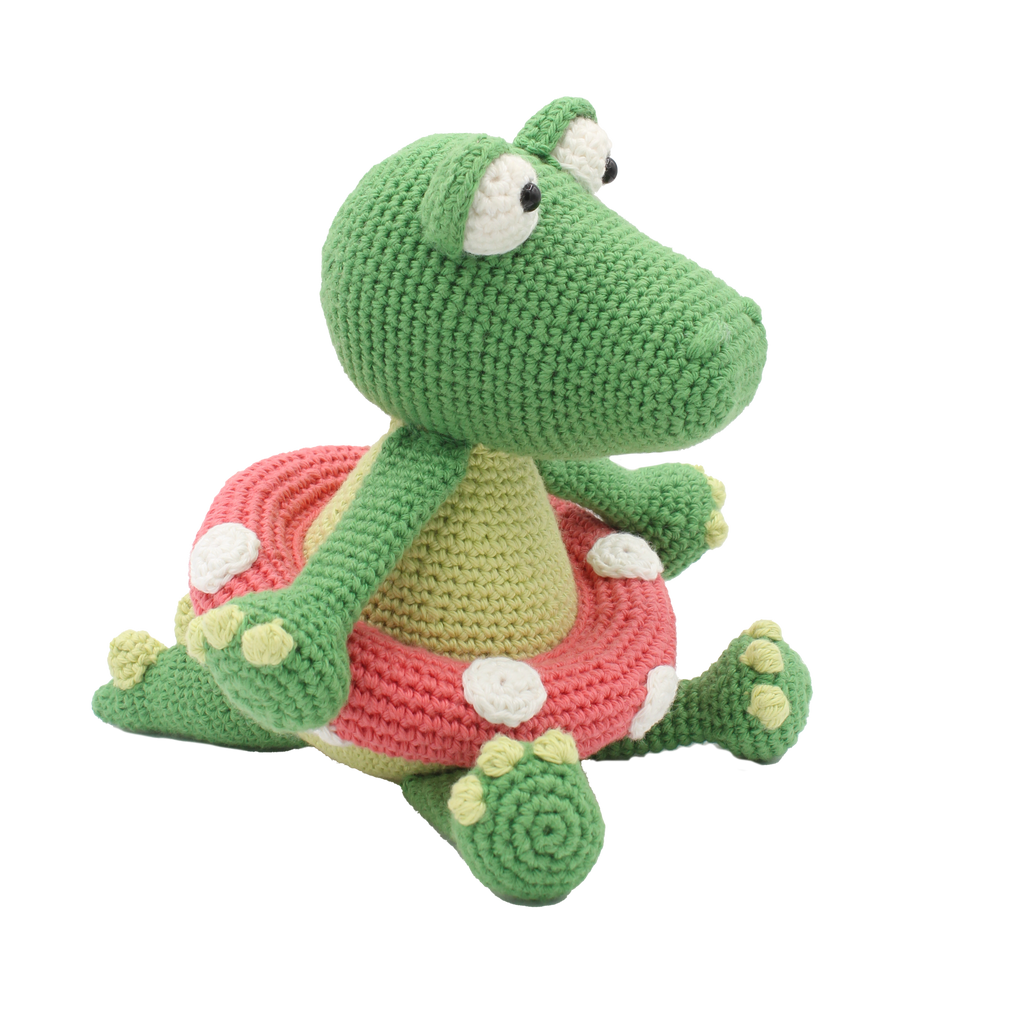 Klaas crocodile amigurumi crochet kit from The Stitch