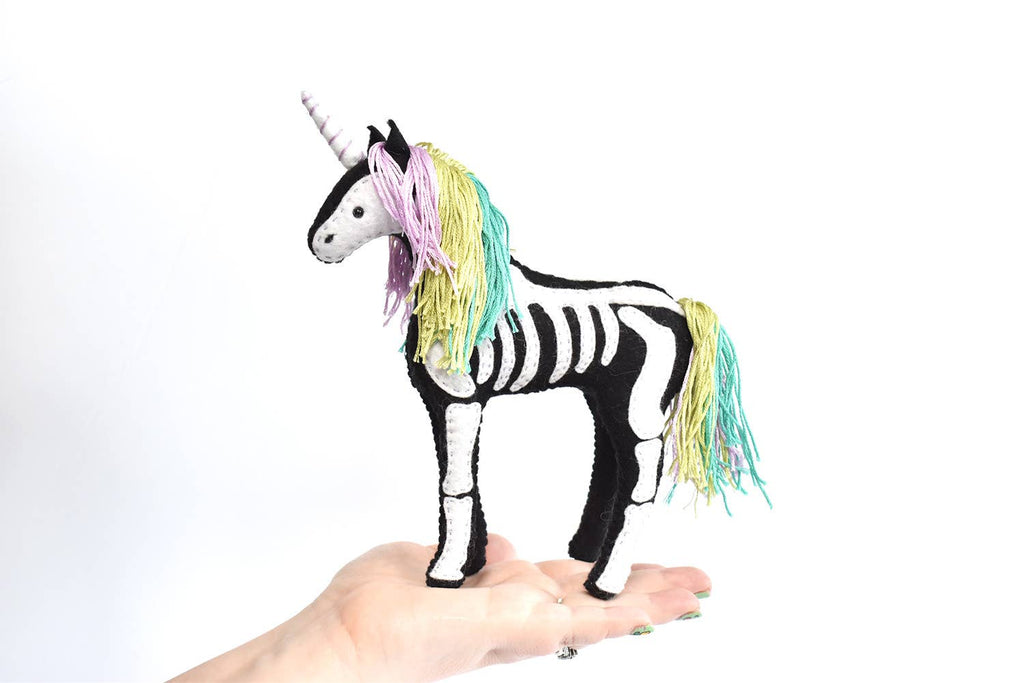 Skeleton Unicorn Felt Sewing Kit by DelilahIris