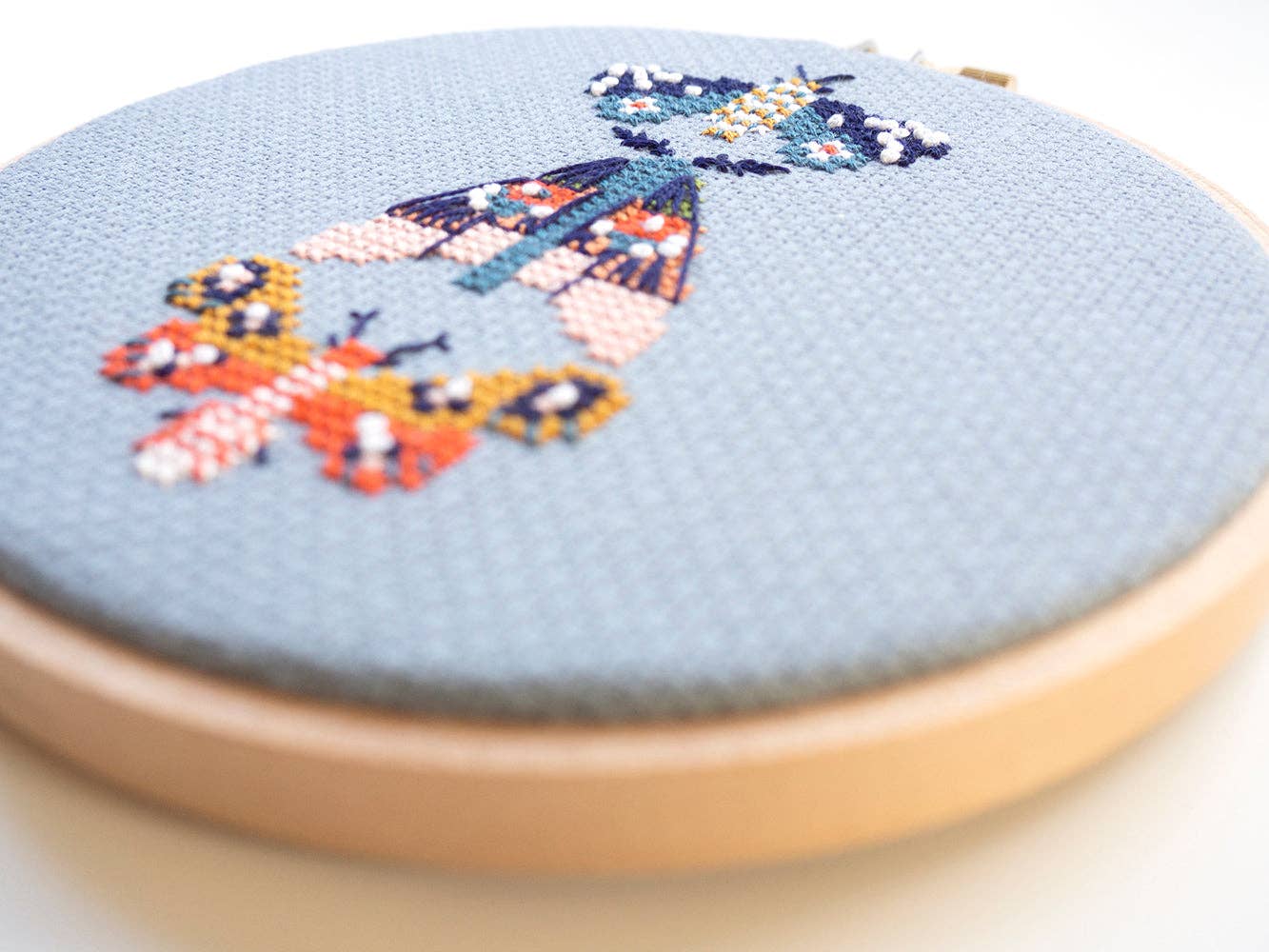 Moths cross stitch kit by Junebug and Darlin, view 5