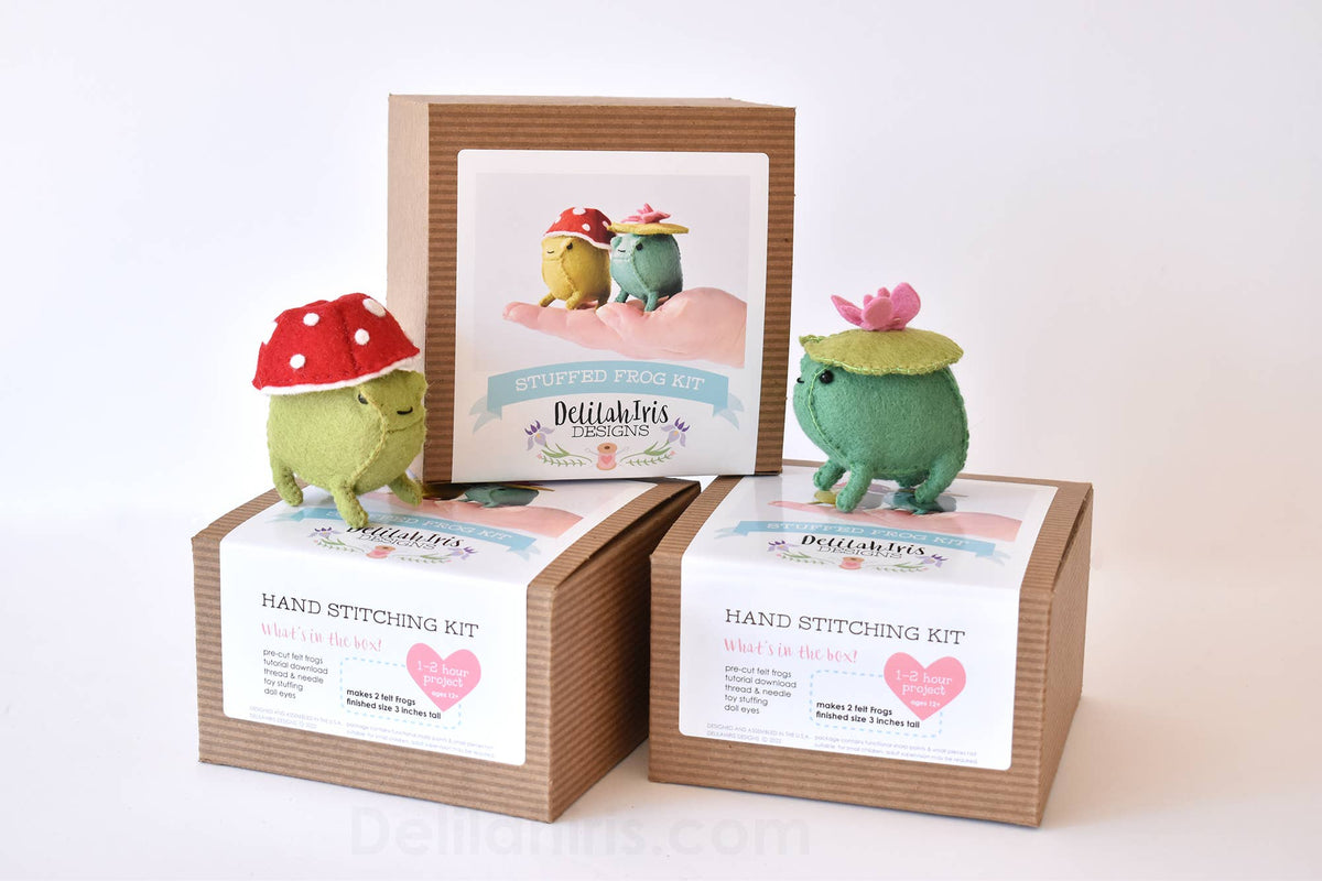 Felt Frog Sewing Kit by DelilahIris
