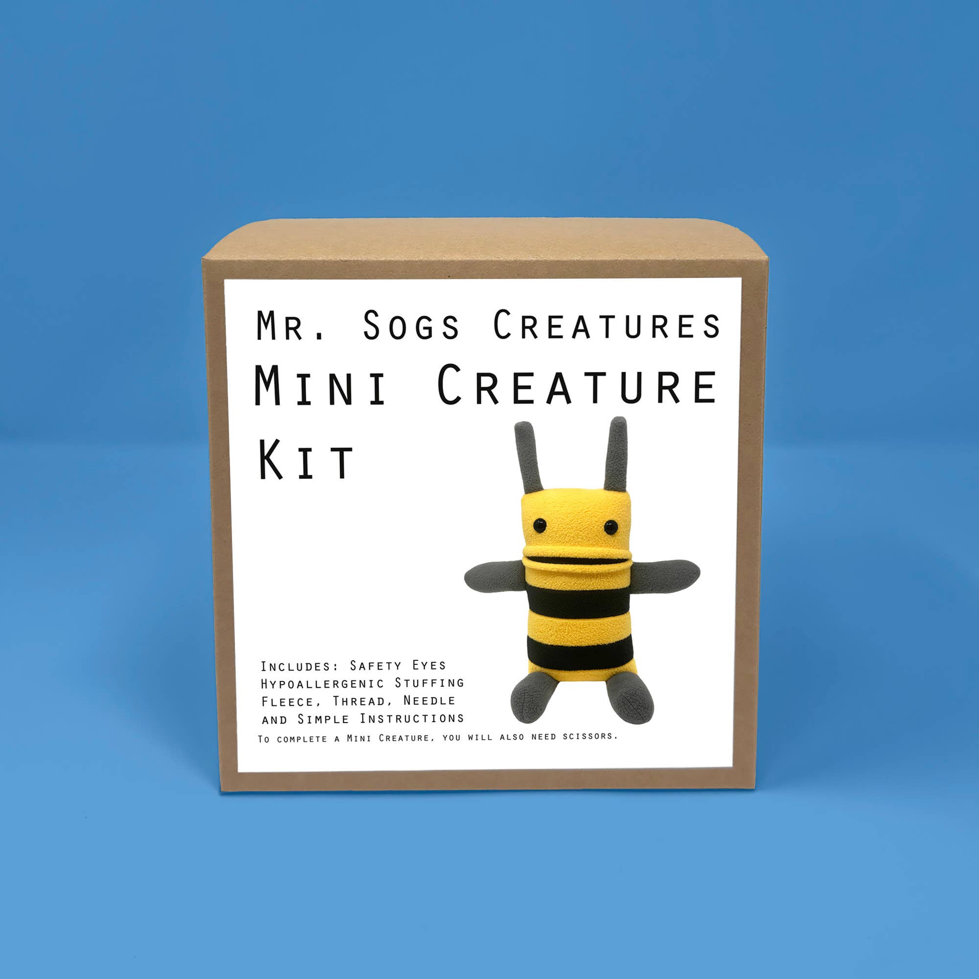 Mr. Sogs - Mini Creature DIY Plush Sewing Kit - Yellow