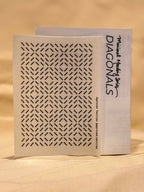 Diagonals sashiko style line transfers for hand stitched textile repair by Approved Textiles