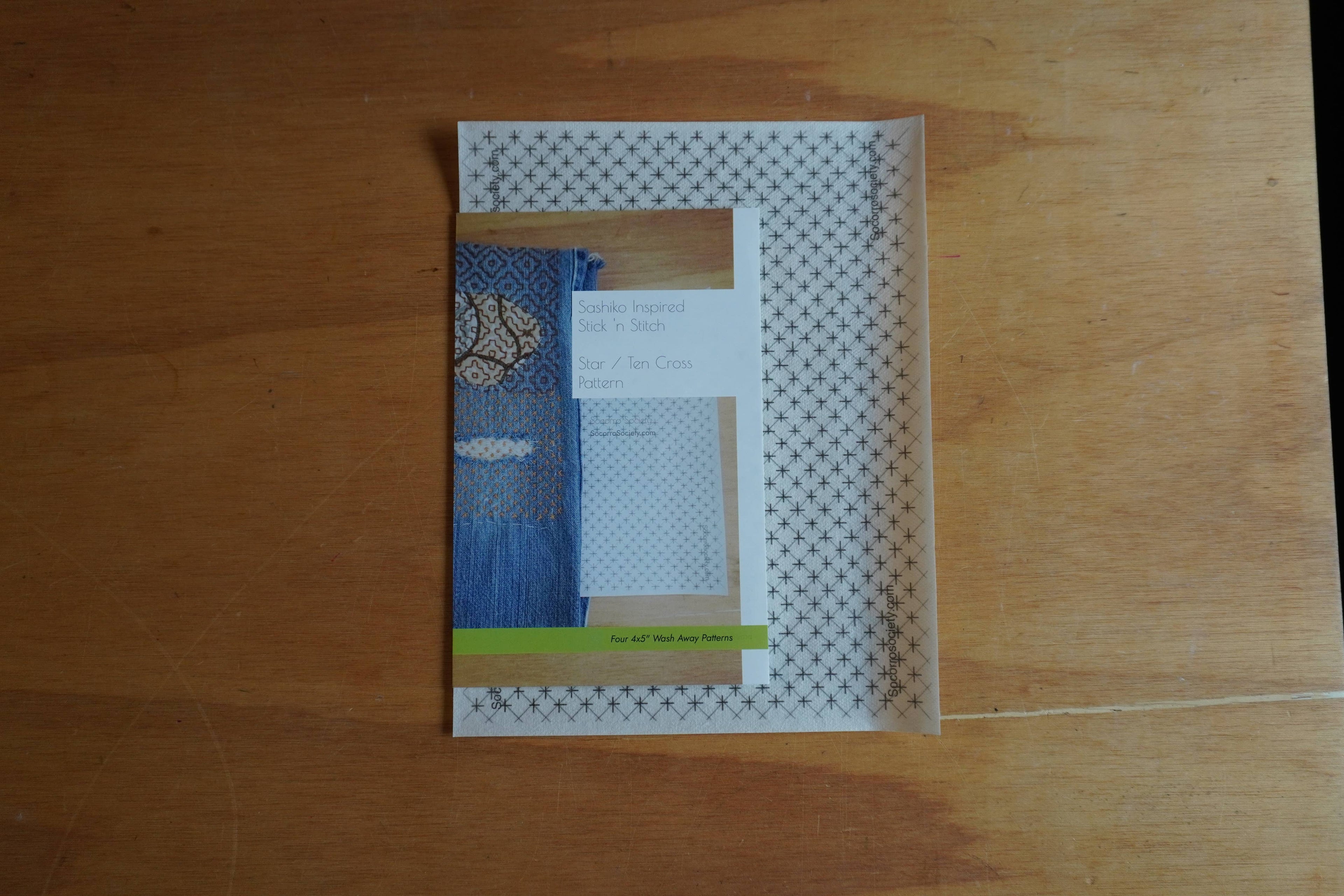 Socorro Society Sashiko Star/Ten Cross Stick 'n Stitch Pattern