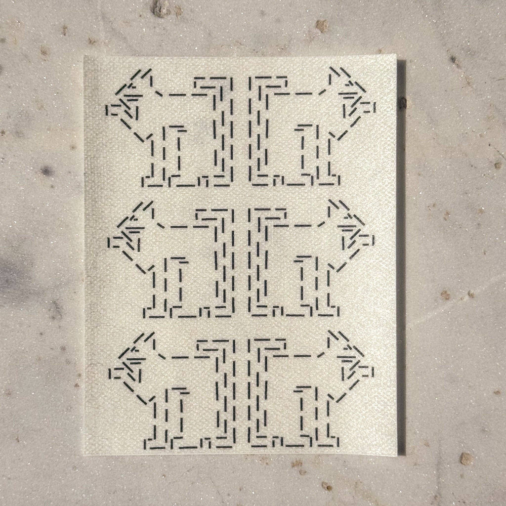 Catshiko stick and stitch embroidery transfers based on Ernest Batchelder's Cat Studies with Straight Lines