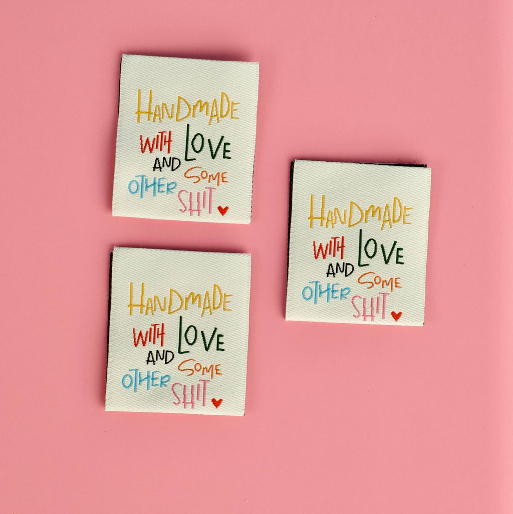 Handmade with Love and Some polyester sew-in label