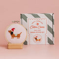 Christmas Dachshund Cross Stitch Kit by Cotton Clara