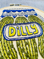 Pickles embroidery kit packaging