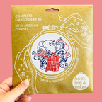 Knitting Octopus complete embroidery kit by Hook, Line & Tinker