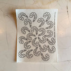 Shrimpshiko wash-away mending transfers printed on water-soluble stabilizer, 4.25 x 5.5 inches per cut-out