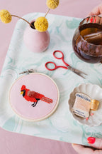 Cardinal Cross Stitch Kit by Cotton Clara