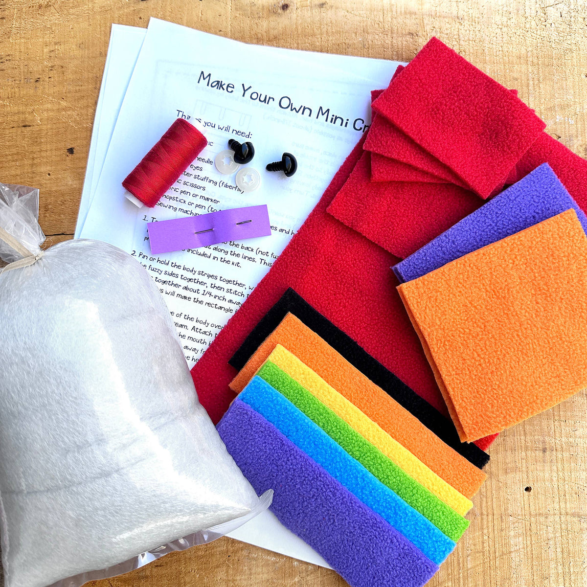Mr. Sogs - Mini Creature DIY Plush Sewing Kit - Rainbow