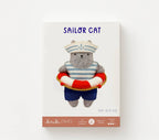 Sailor Cat felt doll kit in its screen printed Kiriki Press packaging