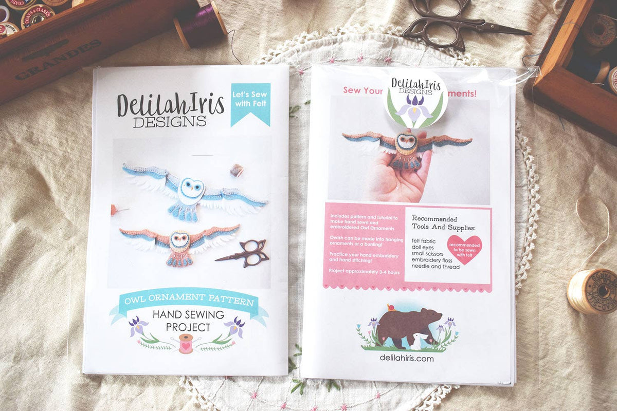 Felt Owl Ornament Sewing Pattern by DelilahIris
