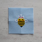 Kawaii Queen Bee mini cross stitch kit from The Stitch