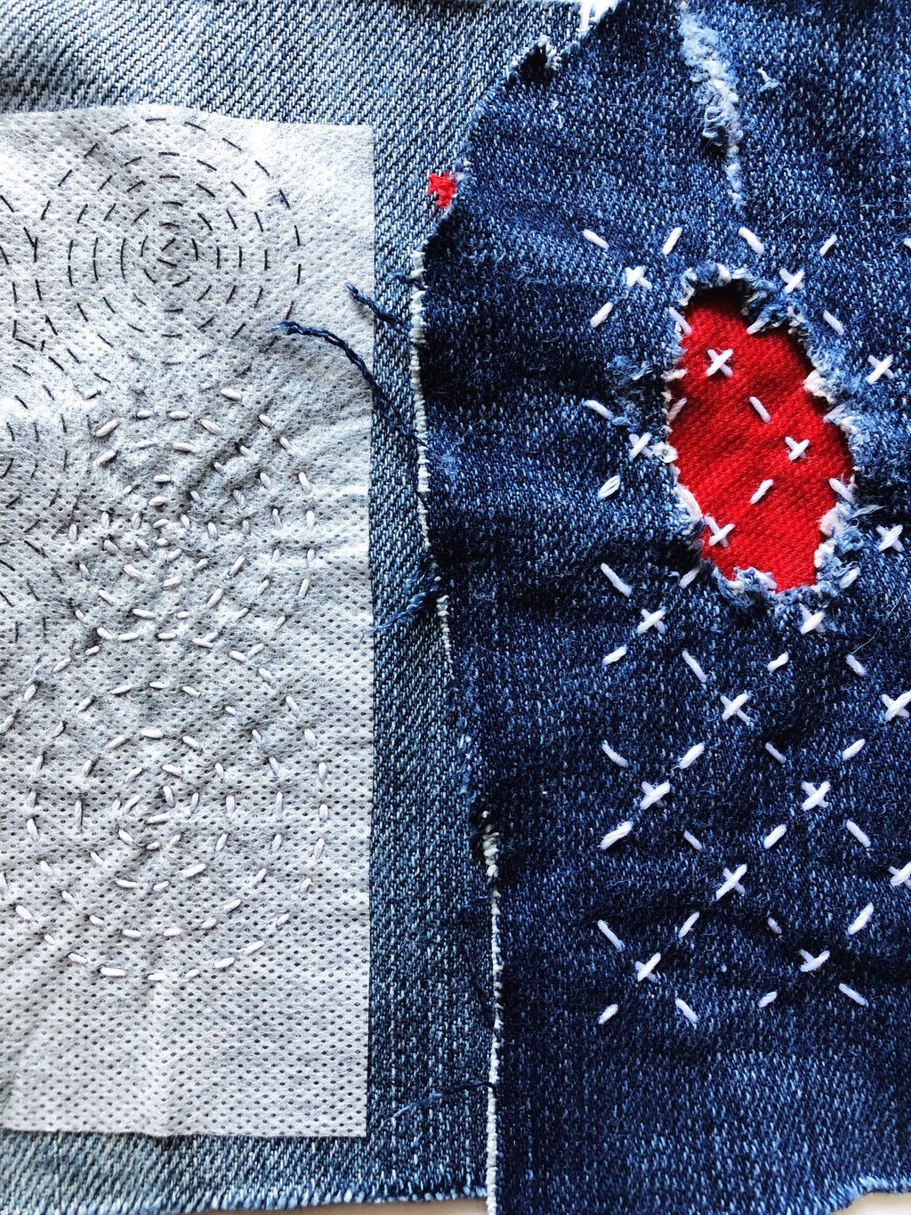 Each Wrenbird Arts mending transfer is single use