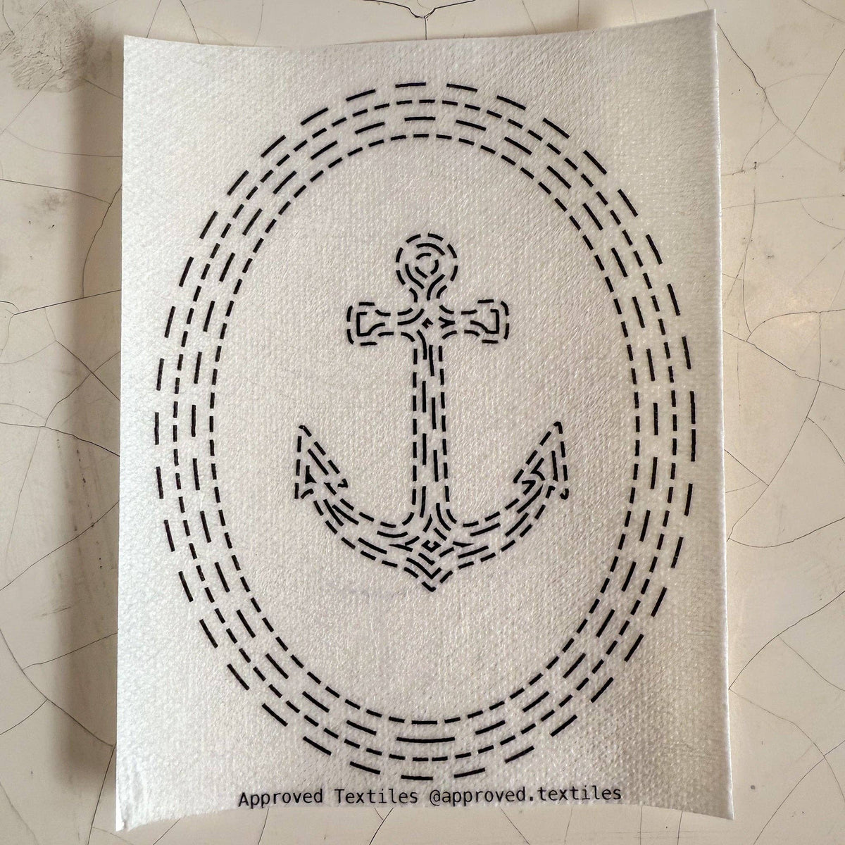 Nauticals sashiko style mending patterns drawn from rigging and weathered sails