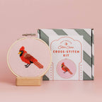 Cardinal Cross Stitch Kit by Cotton Clara