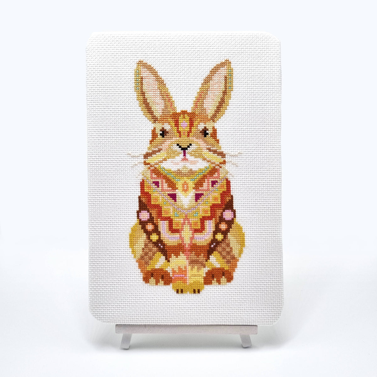 Mandala Rabbit chart packaging from Meloca Designs, printed on a single A3 sheet