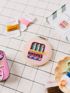 Sardines Cross Stitch Kit by Cotton Clara