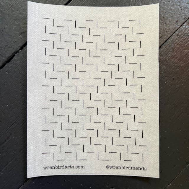 Each Wrenbird Arts mending transfer is single use