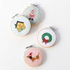 Christmas Dachshund Cross Stitch Kit by Cotton Clara