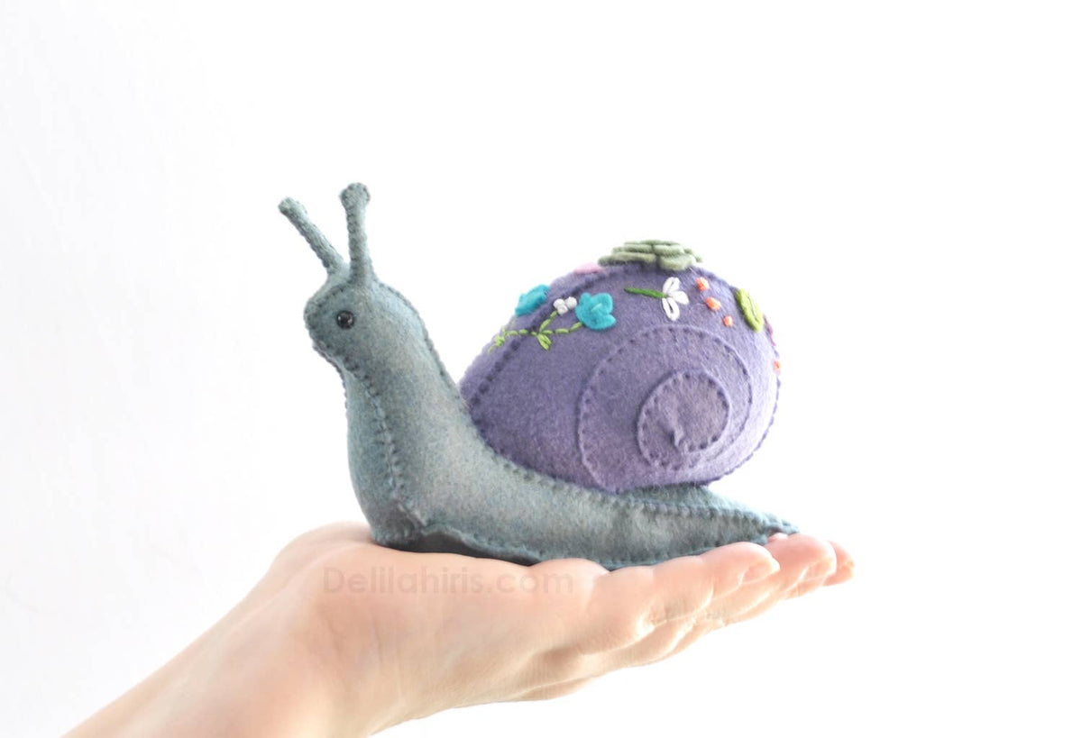 Felt Snail Sewing Pattern by DelilahIris
