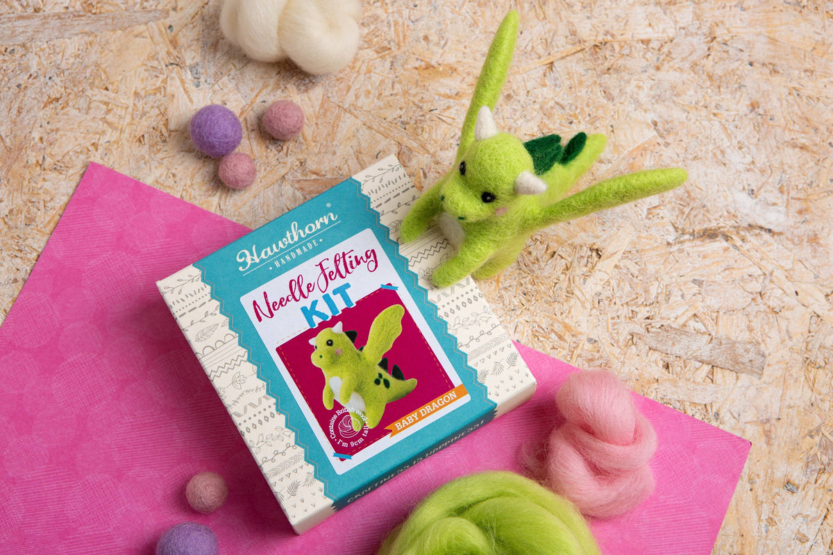 Baby Dragon Mini Needle Felting Kit by Hawthorn Handmade