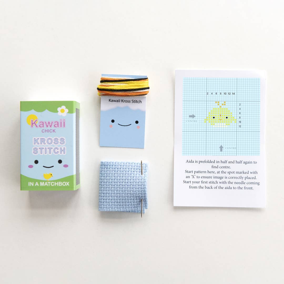 Kawaii Bunny mini cross stitch kit by Marvling Bros