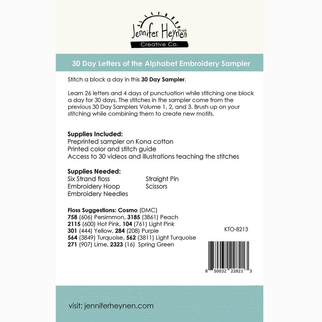 Letters of the Alphabet 30 Day Sampler by Jennifer Heynen