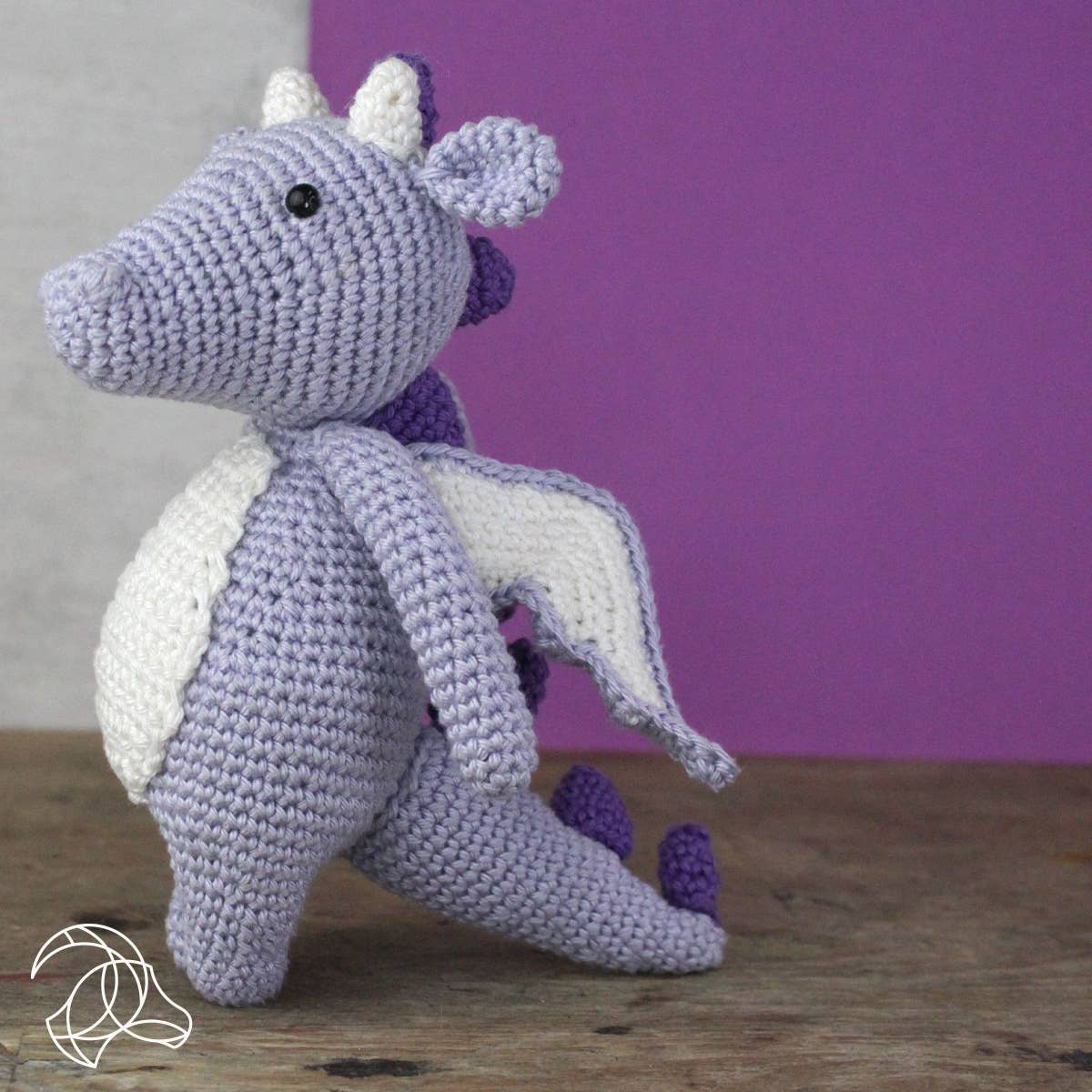 Syl dragon crochet kit, 18 cm finished amigurumi dragon