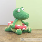 Klaas crocodile amigurumi crochet kit, 100% organic cotton yarn